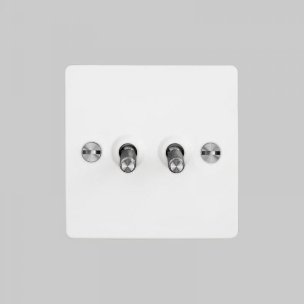 2. 2G Toggle Switch White Steel 1