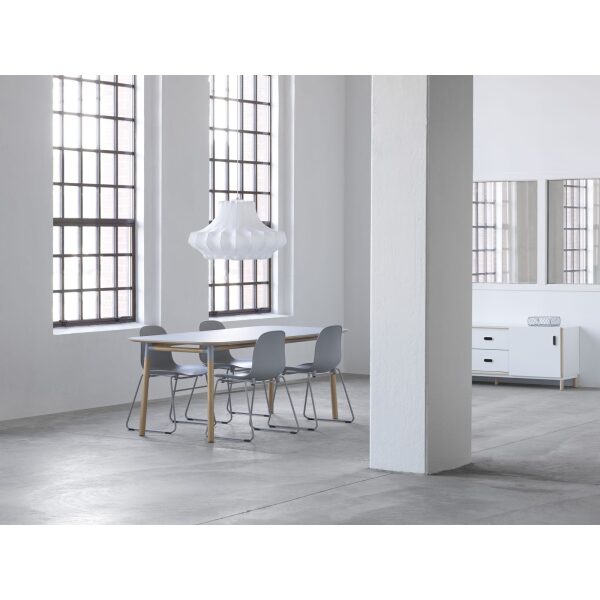 603249 Normann Copenhagen Form Chair Stacking Steel Grey Form Table Phantom Lamp Kabino White 2018 01