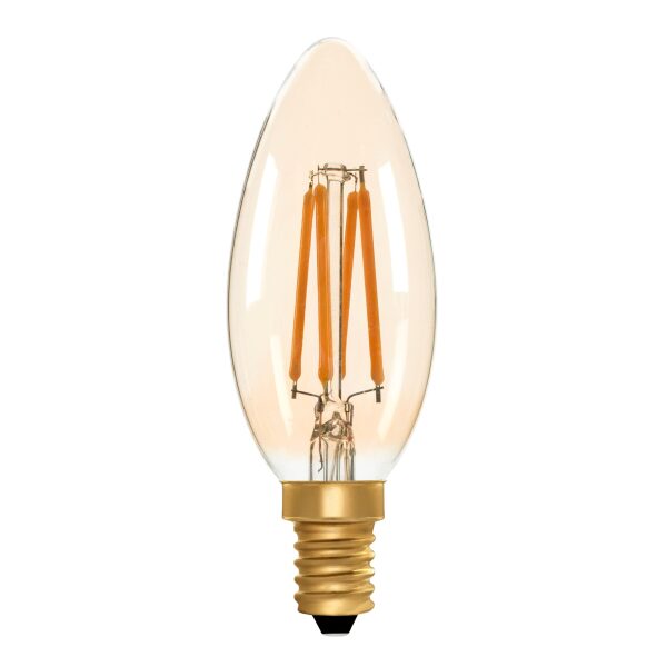 Zico Lighting Amber C35 Candle 4W 2200K E14 OFF scaled