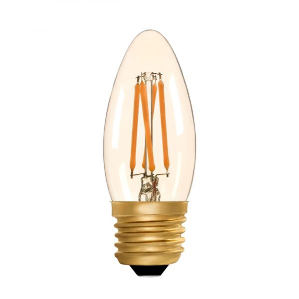 Zico Lighting Amber C35 Candle 4W 2200K E27 OFF scaled