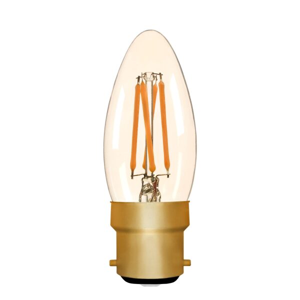 Zico Lighting Amber C35 Candle 4w 2200K B22 OFF scaled