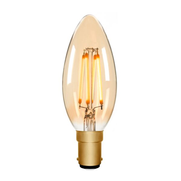 Zico Lighting Amber C35 Candle 4w 2200k B15 ON scaled