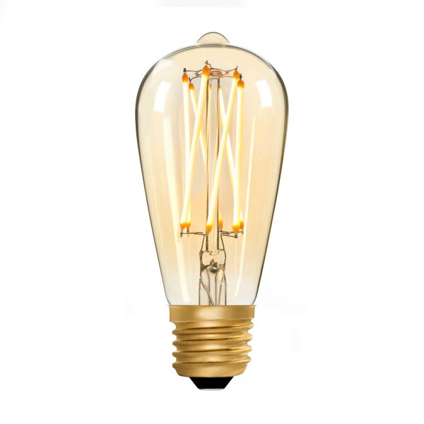 Zico Lighting ST64 Squirrel Cage Amber 6w 2000k ON scaled
