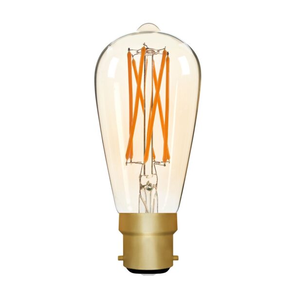 Zico Lighting ST64 Squirrel Cage Amber 6w B22 2000k OFF