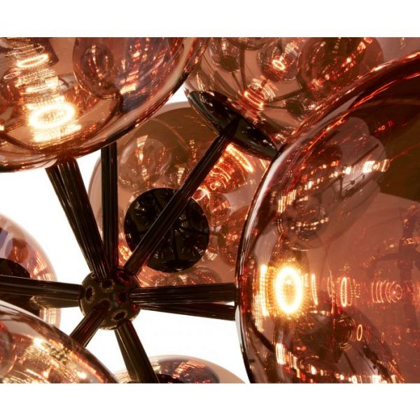 globe burst chandelier copper detail 1 1
