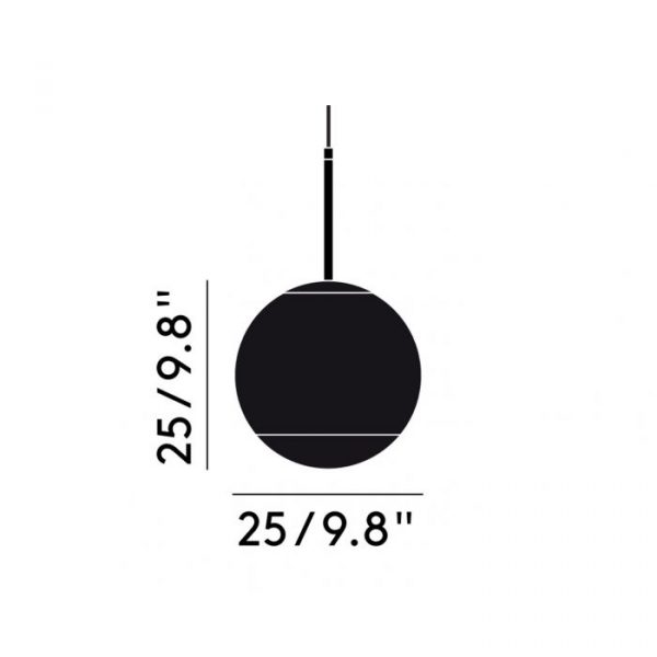 mirrorball 25 pendant dimensions 1