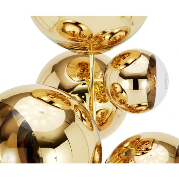 mirrorball stand chandelier gold detail 1